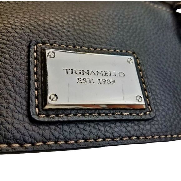 Tignanello black and white leather bag - Picture 5 of 9